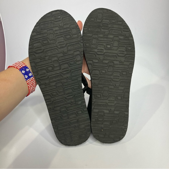 Skechers yoga mat sling sandals flip flops black size 10 casual summer - Picture 6 of 8